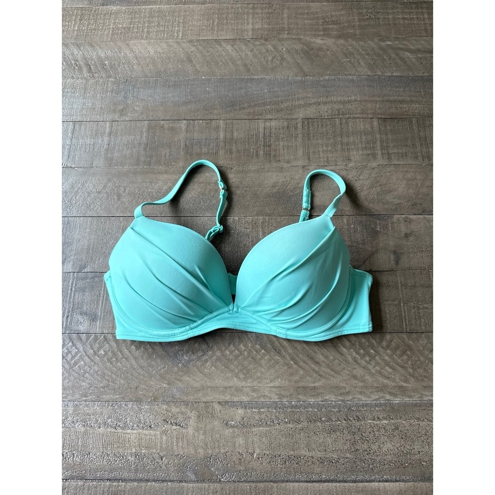 Victoria's Secret Swim Top Angel Convertible Pushup Padded Seafoam Green Sz 36C